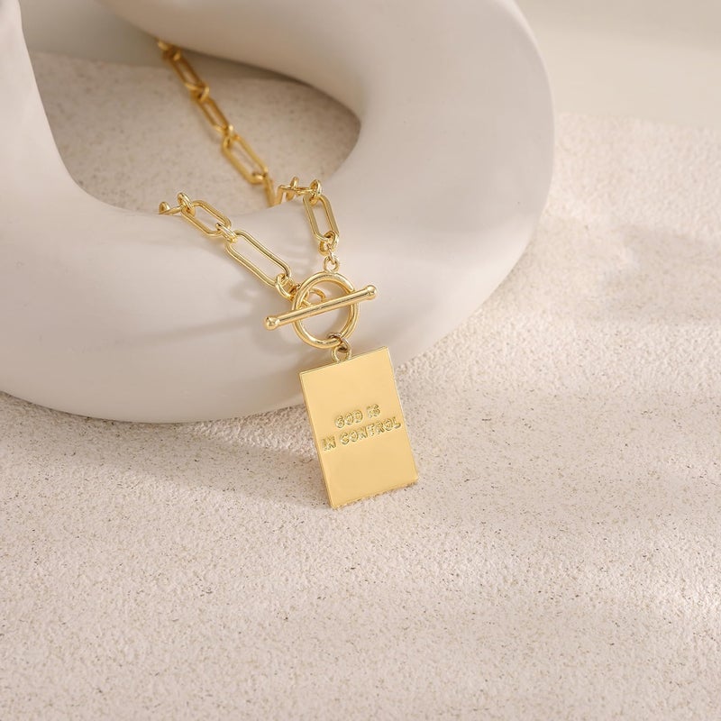 Moodear Cross Necklace for Women Trendy Chunky 14K Gold Plated/Silver Plated Cross Pendant Necklace Toggle Clasp Paperclip Chain Dainty Charm Necklace Fashion Religious Simple Jewelry Christian Gifts for Women - Image 4